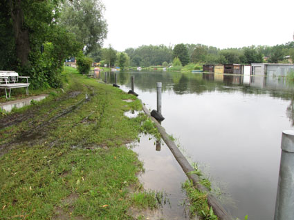 Havel-Hochwasser bei Burgwall