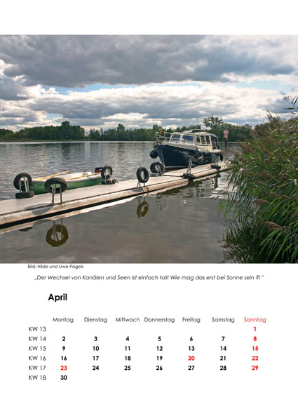 Kalenderblatt April 2012